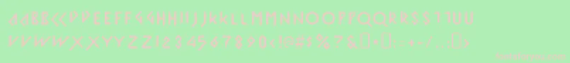IomanoidFront Font – Pink Fonts on Green Background