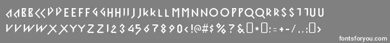 IomanoidFront Font – White Fonts on Gray Background