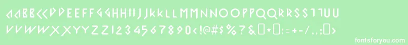 IomanoidFront Font – White Fonts on Green Background