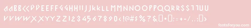Шрифт IomanoidFront – белые шрифты на розовом фоне