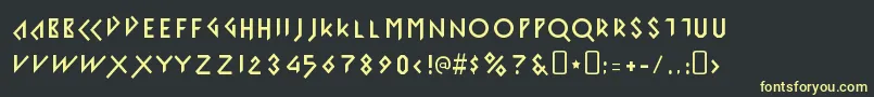 IomanoidFront Font – Yellow Fonts on Black Background