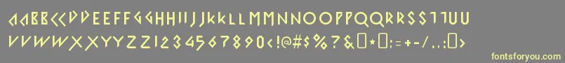 IomanoidFront Font – Yellow Fonts on Gray Background