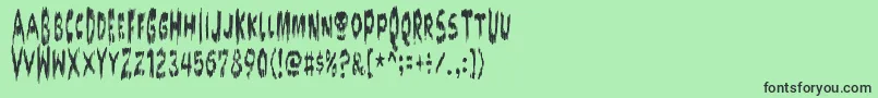 fuente Doktor – Fuentes Negras Sobre Fondo Verde