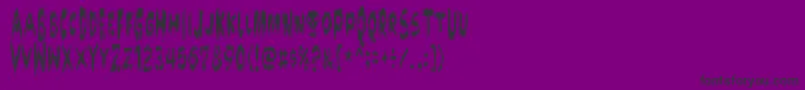 Doktor-Schriftart – Schwarze Schriften auf violettem Hintergrund