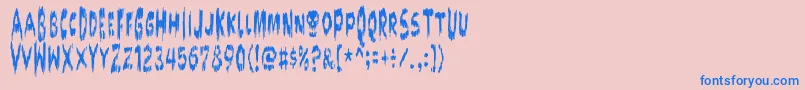 Doktor Font – Blue Fonts on Pink Background