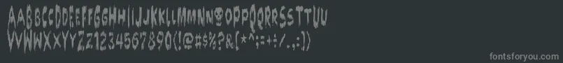 Doktor-fontti – harmaat kirjasimet mustalla taustalla