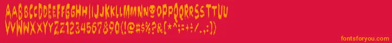 Doktor Font – Orange Fonts on Red Background