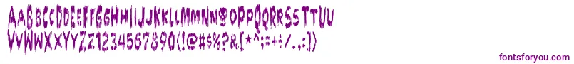 Doktor-Schriftart – Violette Schriften auf weißem Hintergrund