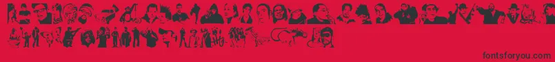 Stencilddtown Font – Black Fonts on Red Background