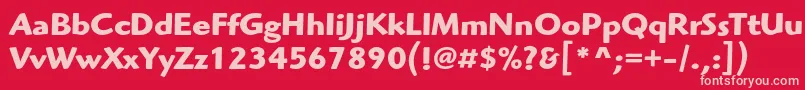 フォントHighlanderstdBold – 赤い背景にピンクのフォント