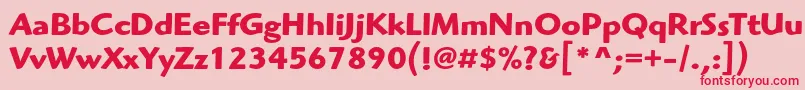 Police HighlanderstdBold – polices rouges sur fond rose