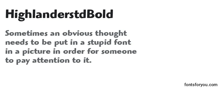 HighlanderstdBold Font