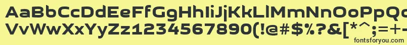 GetvoipGrotesque Font – Black Fonts on Yellow Background