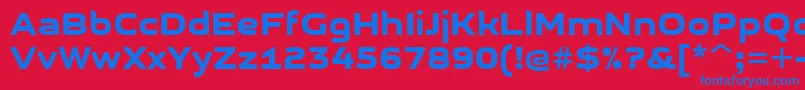 GetvoipGrotesque Font – Blue Fonts on Red Background