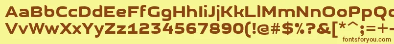 GetvoipGrotesque Font – Brown Fonts on Yellow Background