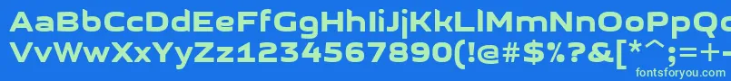 GetvoipGrotesque Font – Green Fonts on Blue Background