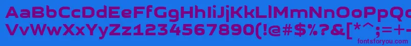 GetvoipGrotesque Font – Purple Fonts on Blue Background