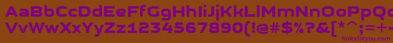 GetvoipGrotesque Font – Purple Fonts on Brown Background