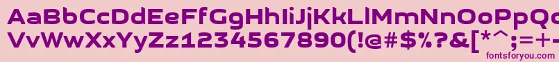 GetvoipGrotesque Font – Purple Fonts on Pink Background