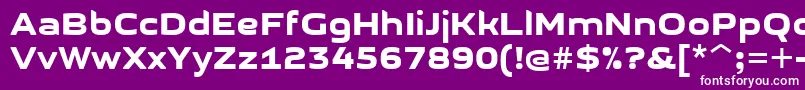 フォントGetvoipGrotesque – 紫の背景に白い文字