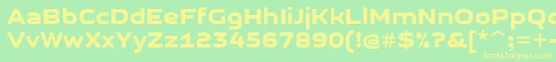 GetvoipGrotesque Font – Yellow Fonts on Green Background