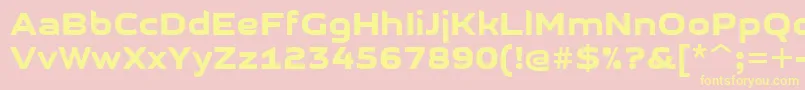 GetvoipGrotesque Font – Yellow Fonts on Pink Background