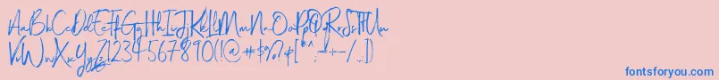 fuente Magnite – Fuentes Azules Sobre Fondo Rosa