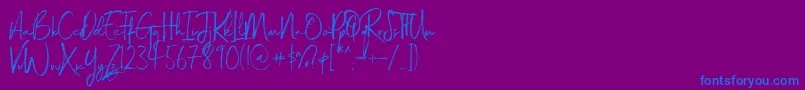 Magnite-Schriftart – Blaue Schriften auf violettem Hintergrund