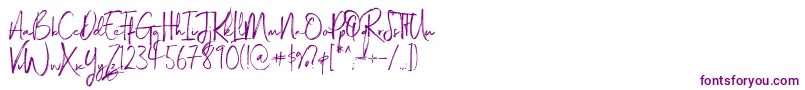 Magnite Font – Purple Fonts on White Background