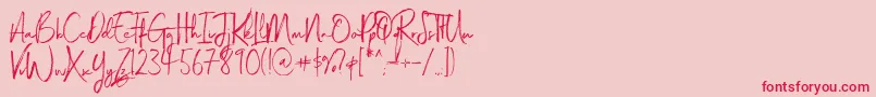 Magnite Font – Red Fonts on Pink Background