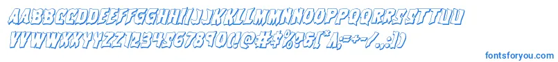 Vorvolaka3Dital Font – Blue Fonts on White Background