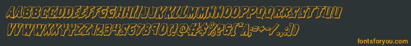 Vorvolaka3Dital Font – Orange Fonts on Black Background