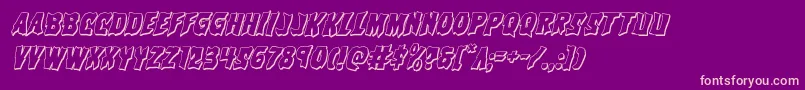 Vorvolaka3Dital Font – Pink Fonts on Purple Background