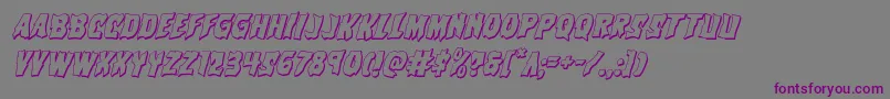 Vorvolaka3Dital Font – Purple Fonts on Gray Background