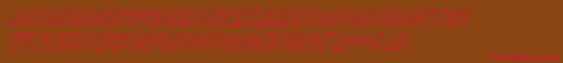 Vorvolaka3Dital Font – Red Fonts on Brown Background