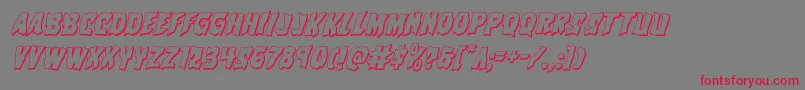 Vorvolaka3Dital Font – Red Fonts on Gray Background