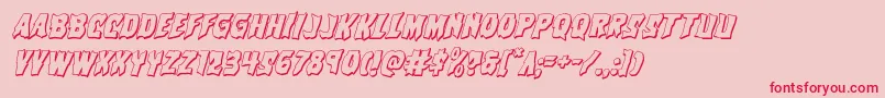 Vorvolaka3Dital Font – Red Fonts on Pink Background