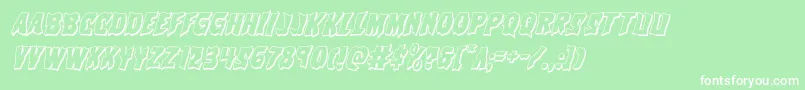 Vorvolaka3Dital Font – White Fonts on Green Background