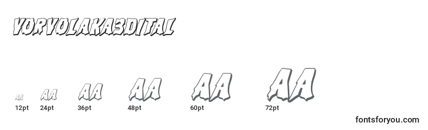 Vorvolaka3Dital Font Sizes