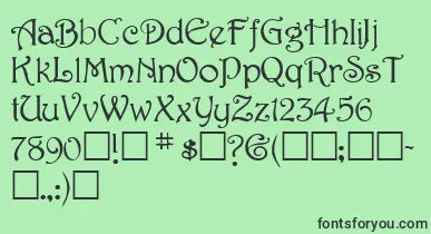 SweetdreamNormal font – Black Fonts On Green Background