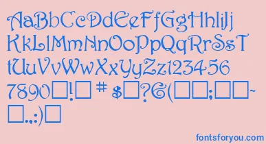 SweetdreamNormal font – Blue Fonts On Pink Background