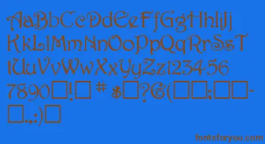 SweetdreamNormal font – Brown Fonts On Blue Background