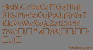 SweetdreamNormal font – Brown Fonts On Gray Background