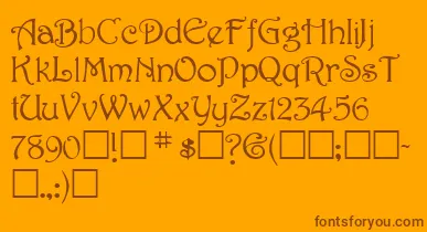 SweetdreamNormal font – Brown Fonts On Orange Background