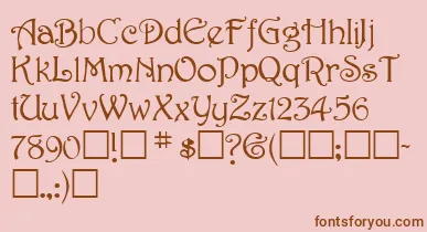 SweetdreamNormal font – Brown Fonts On Pink Background