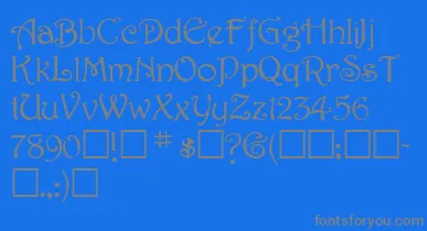 SweetdreamNormal font – Gray Fonts On Blue Background