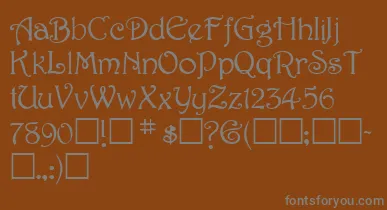 SweetdreamNormal font – Gray Fonts On Brown Background