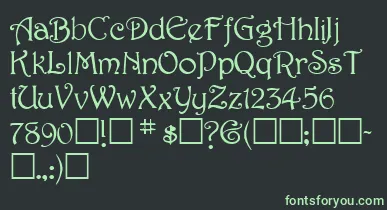 SweetdreamNormal font – Green Fonts On Black Background