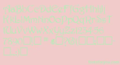 SweetdreamNormal font – Green Fonts On Pink Background