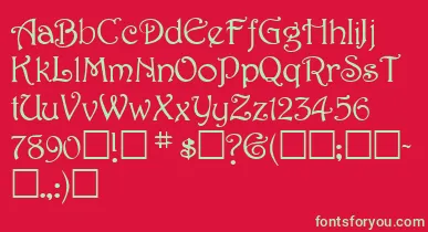 SweetdreamNormal font – Green Fonts On Red Background